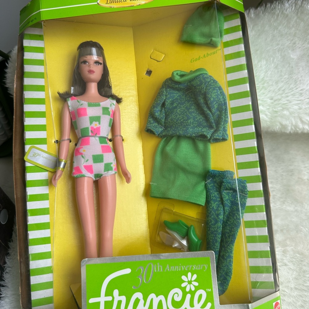 Barbie Green and Pink Doll with Accessories